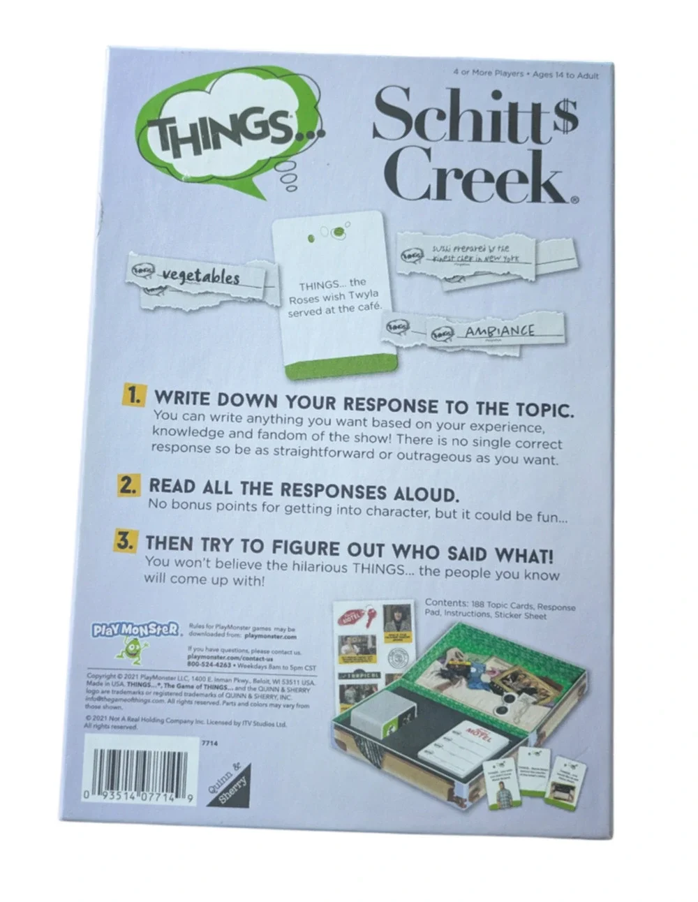 PlayMonster THINGS... Schitt's Creek Edition Board Game
